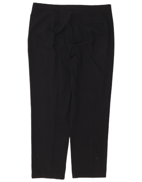 Pantaloni da abito dritti da donna Marks & Spencer UK 16 Large W38 L29 Neri