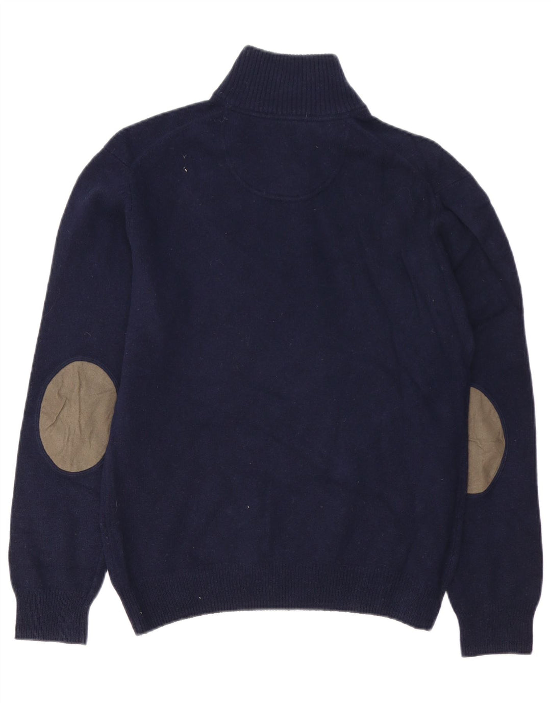 Maglione da uomo HACKETT con zip e collo in lana d'agnello medio blu navy