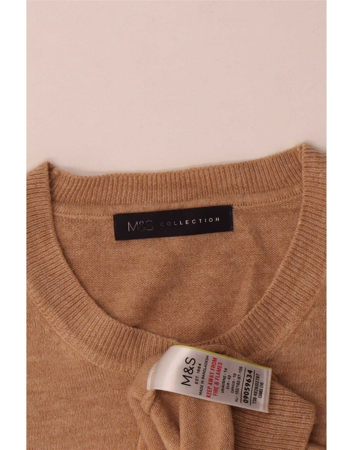 Maglione maglione girocollo da donna Marks & Spencer UK 14 grande Beige