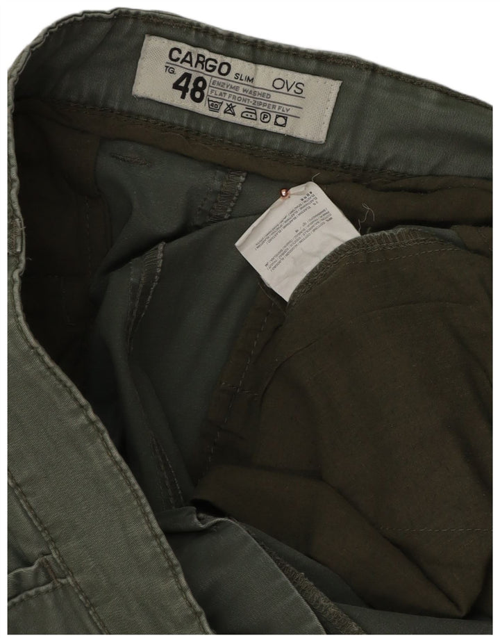 Pantaloni cargo slim da uomo OVS IT 48 Medium W34 L33 Cotone verde