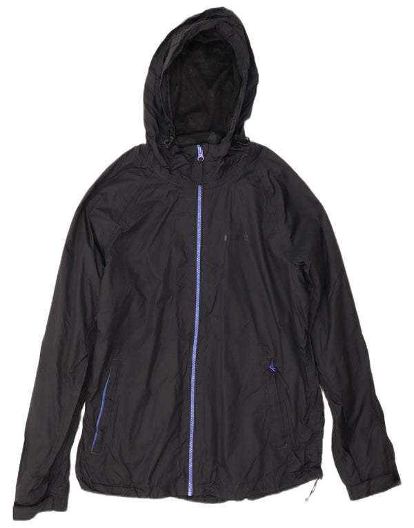 Giacca antipioggia da donna con cappuccio Mountain Warehouse UK 12 media nylon nero