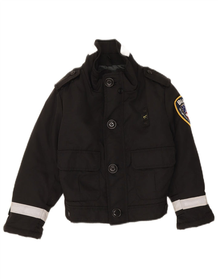 BLAUER Boys Padded Jacket 3-4 Years Black Nylon