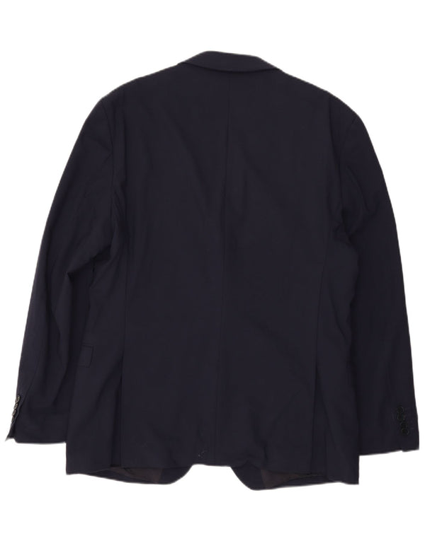 Ted Baker Giacca blazer da uomo slim fit a 2 bottoni UK 46 3XL Lana blu navy