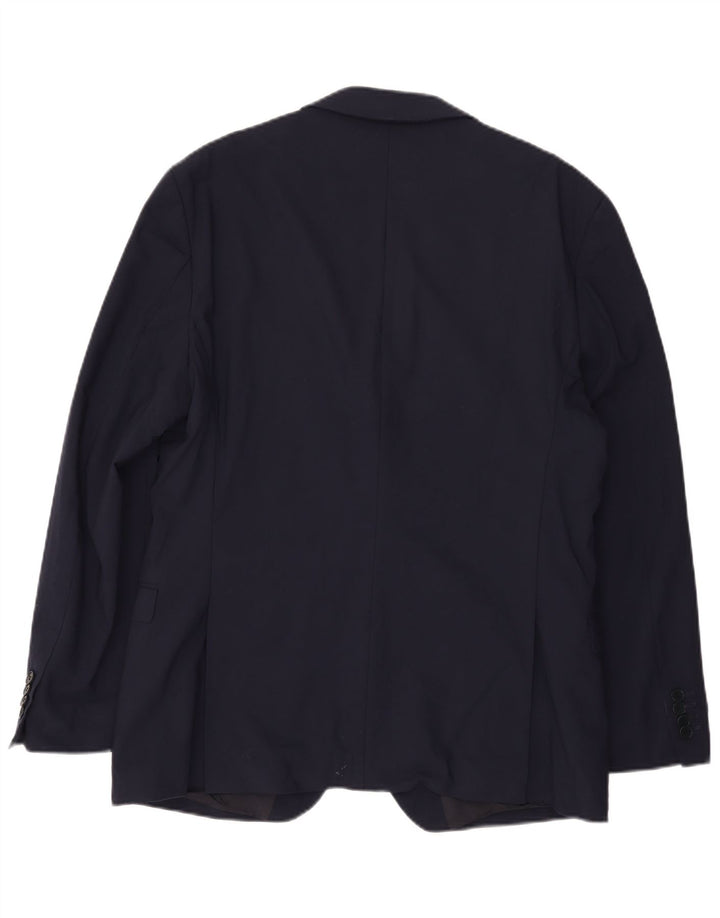 Ted Baker Giacca blazer da uomo slim fit a 2 bottoni UK 46 3XL Lana blu navy