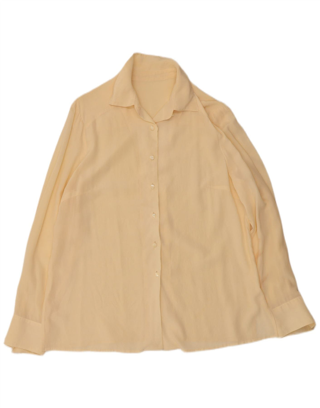 Camicetta camicia vintage da donna UK 16 grande bianco sporco