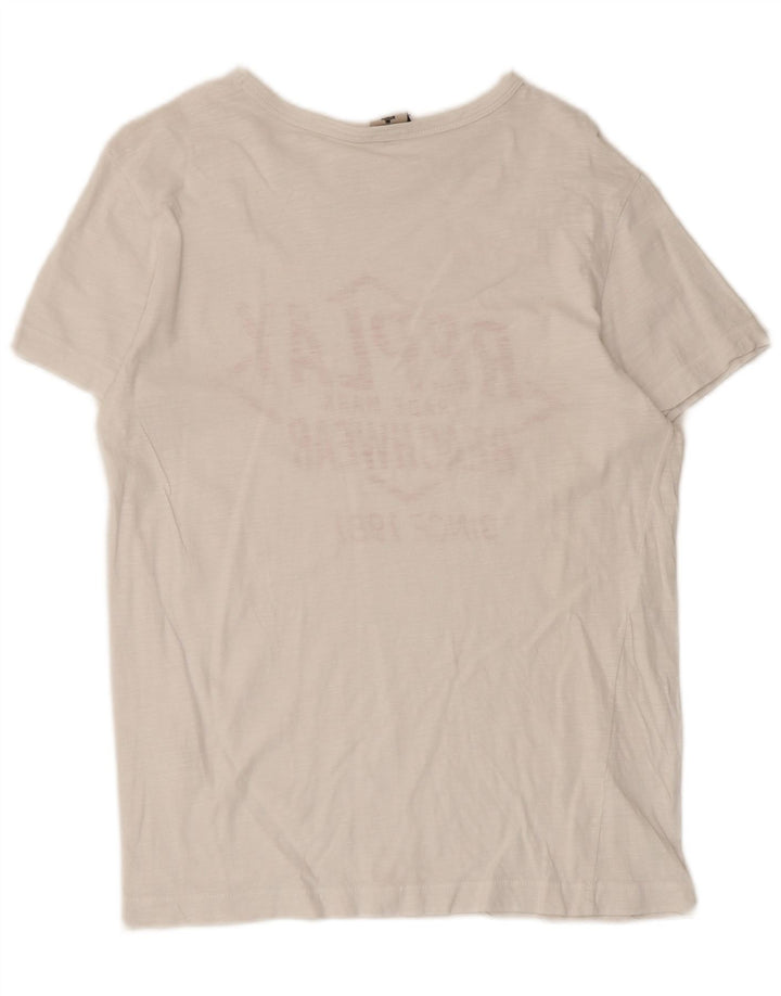 T-shirt grafica da uomo Replay Top piccola bianca