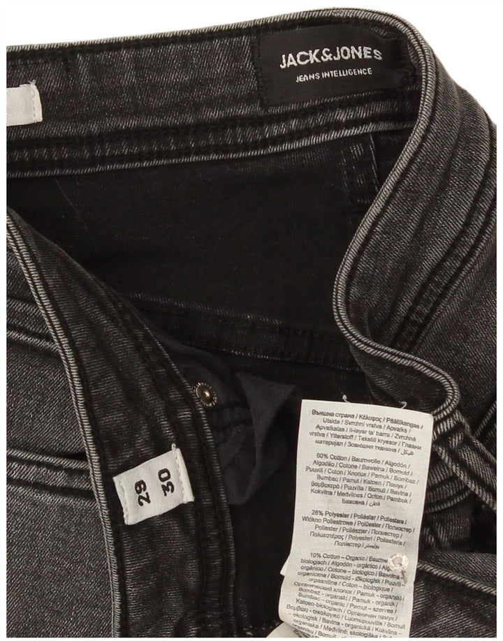 Jeans slim da uomo Jack & Jones W29 L30 cotone grigio