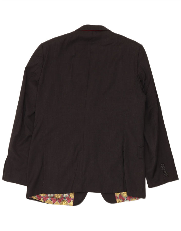 Giacca blazer da uomo a 2 bottoni Ted Baker UK 44 2XL lana nera