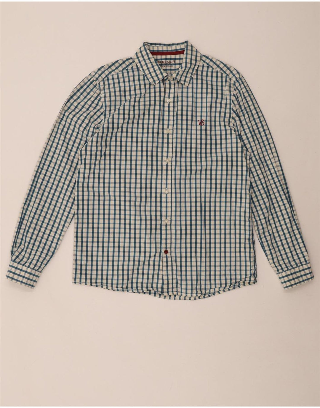 Camicia da uomo Classic Fit di White Stuff in cotone a quadri blu medio