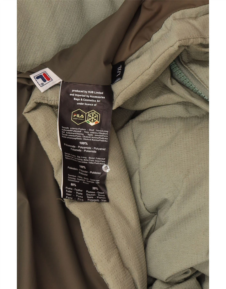 Gilet imbottito da uomo Fila UK 40 Large verde in poliammide