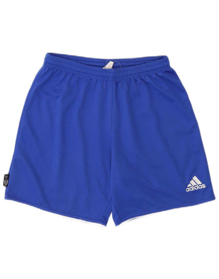 Pantaloncini sportivi Adidas Climalite da uomo piccoli in poliestere blu