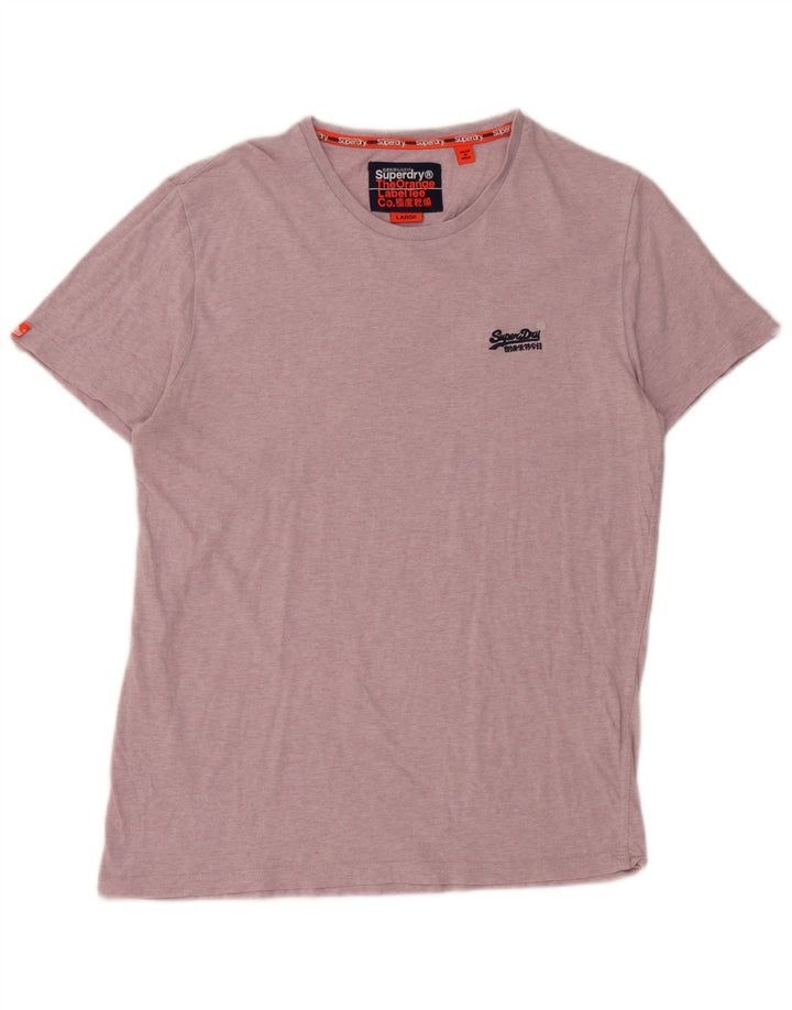 T-shirt da donna Superdry Top UK 16 grande cotone rosa