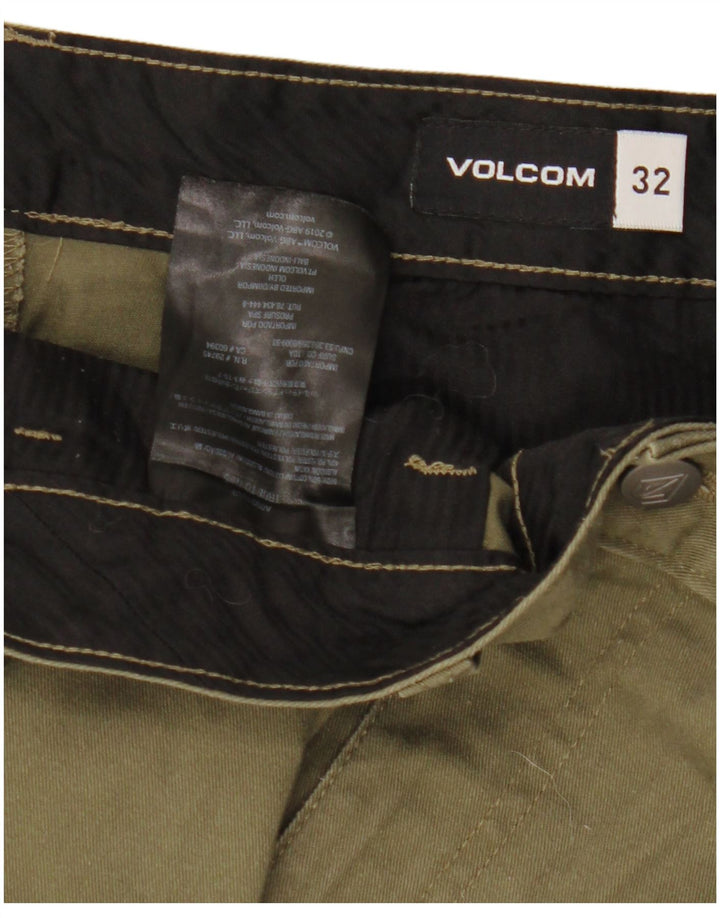 Pantaloncini chino da uomo VOLCOM W32 poliestere kaki medio