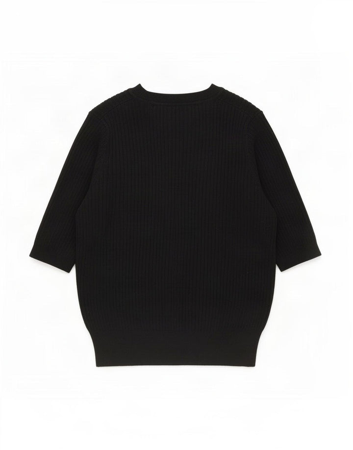 Top camicetta corta a maniche corte da donna Marks & Spencer UK 12 medio nero