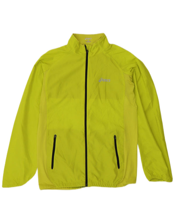 Giacca da ginnastica da uomo Asics piccola in poliestere verde