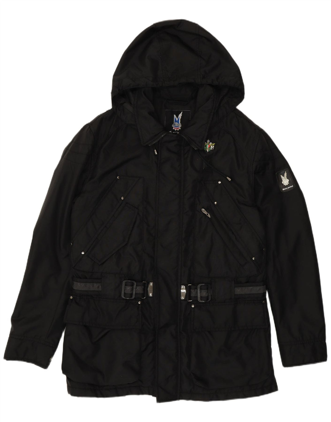 Giacca da uomo con cappuccio Piero Guidi UK 40 Large in nylon nero