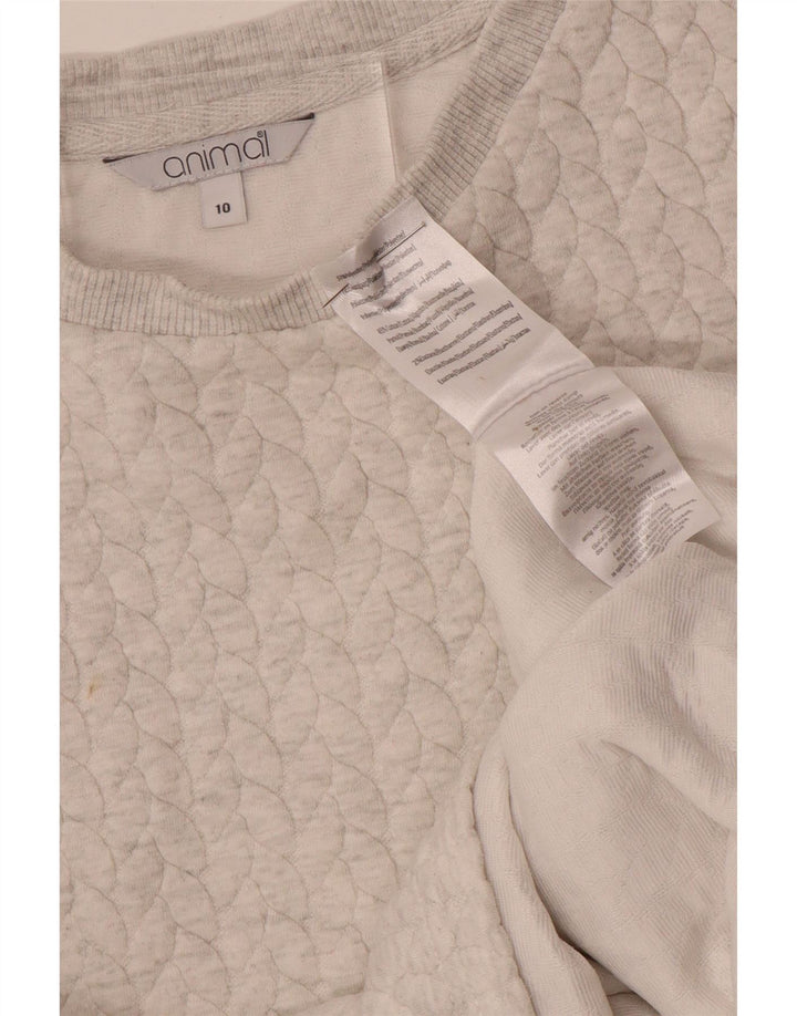 Felpa da donna con vestibilità ampia Animal UK 10 Small Poliestere bianco sporco