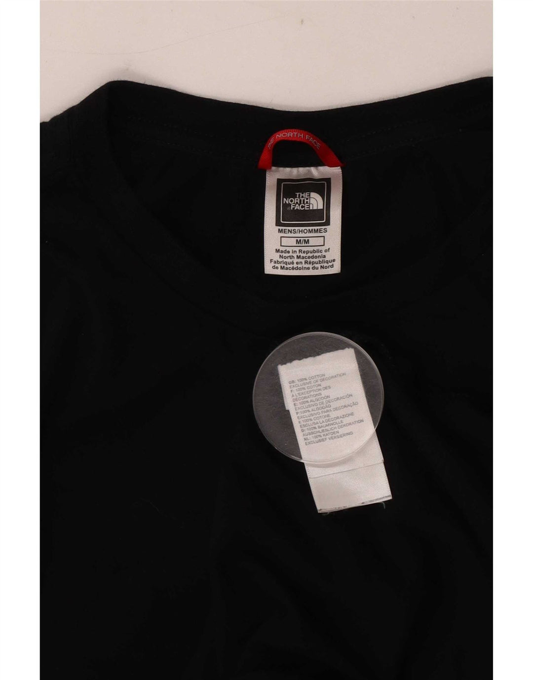 The North Face Maglietta grafica da uomo a maniche lunghe in cotone nero medio