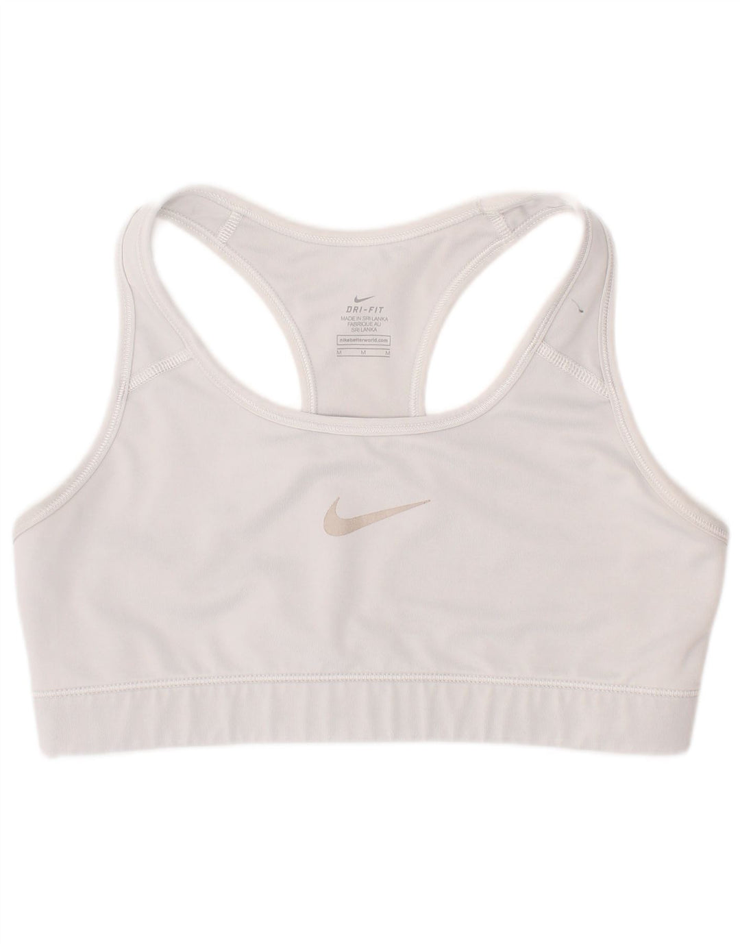 Reggiseno sportivo Nike Dri Fit Graphic da donna, colore bianco medio, sportivo