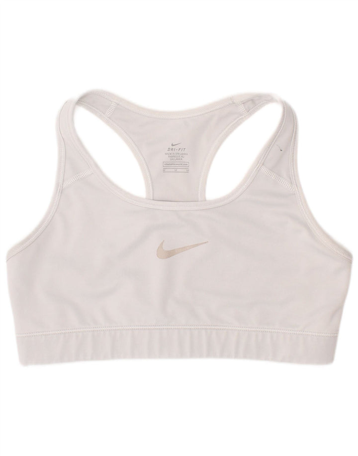 Reggiseno sportivo Nike Dri Fit Graphic da donna, colore bianco medio, sportivo