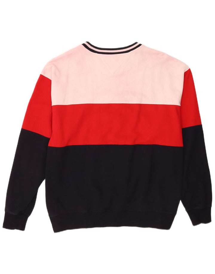 Tommy Hilfiger Felpa da uomo Maglione grande multicolore Colourblock