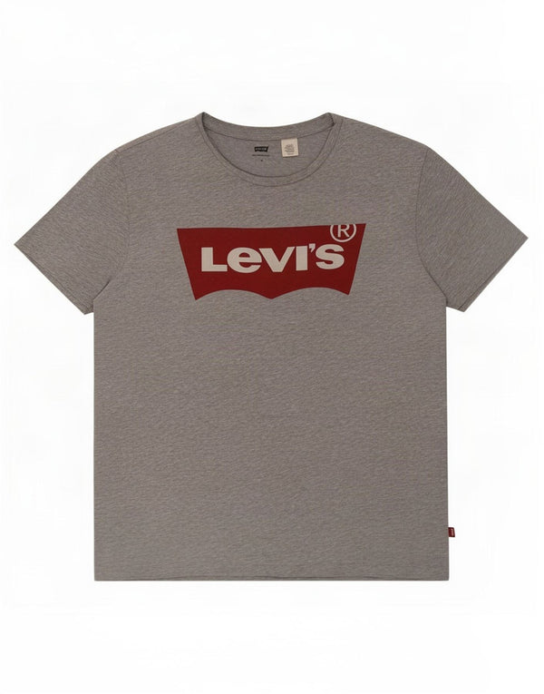 T-shirt grafica da uomo Levi's Top XL in cotone chiazzato grigio
