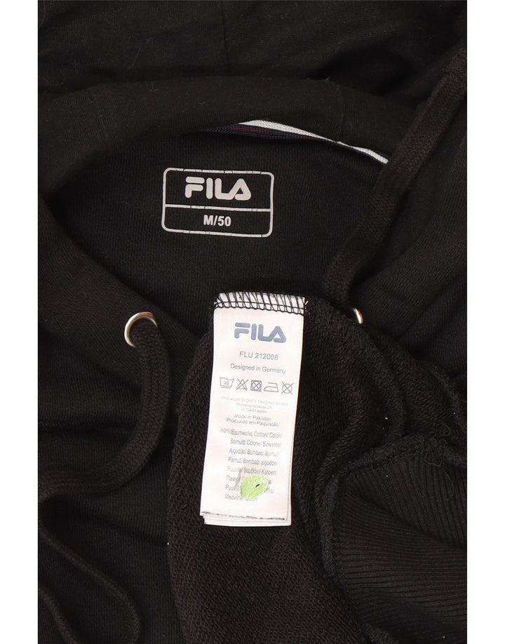 Felpa con cappuccio da uomo Fila IT 50 cotone nero medio
