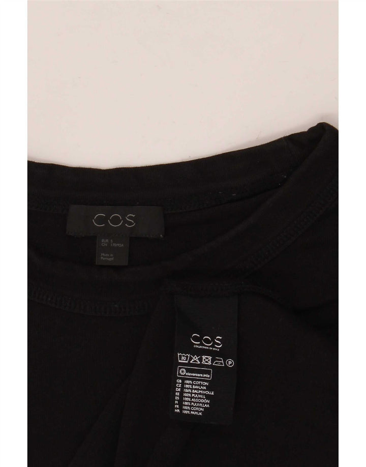 T-shirt da uomo Cos Top piccola in cotone nero