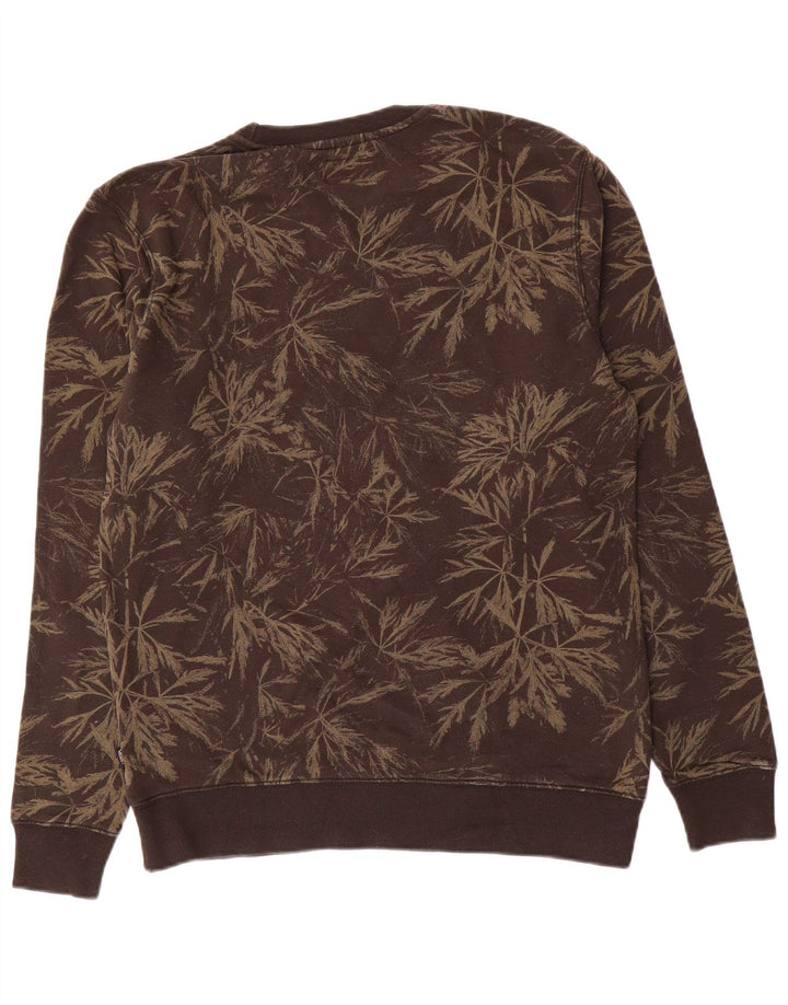 Felpa grafica da uomo di Vans, maglione piccolo, in cotone floreale marrone