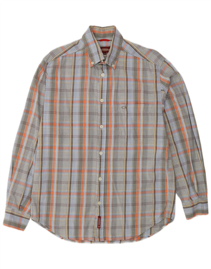 CARRERA Camicia Uomo Piccolo Quadri Blu in Cotone