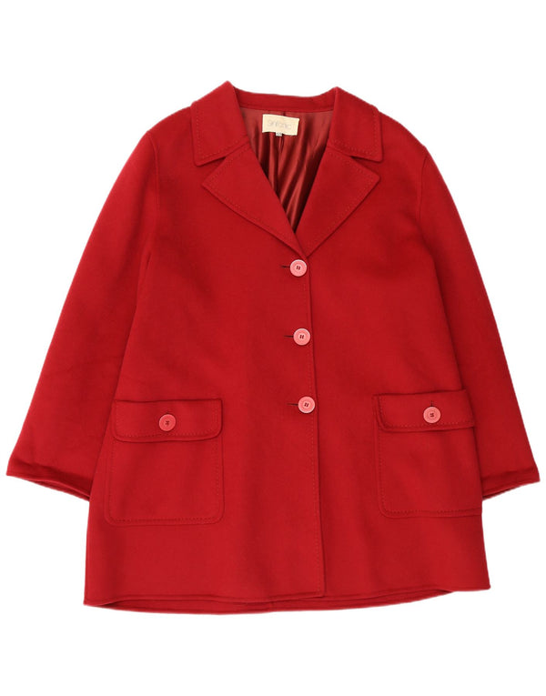 Soprabito oversize da donna vintage IT 53 2XL Lana rossa