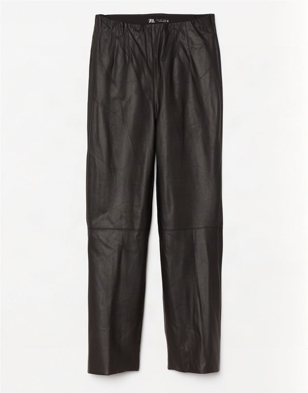 Pantaloni corti in ecopelle Zara da donna piccoli W26 L24 neri
