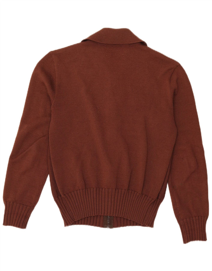 Maglione Cardigan Donna Arcobaleno IT 48 XL Lana Marrone