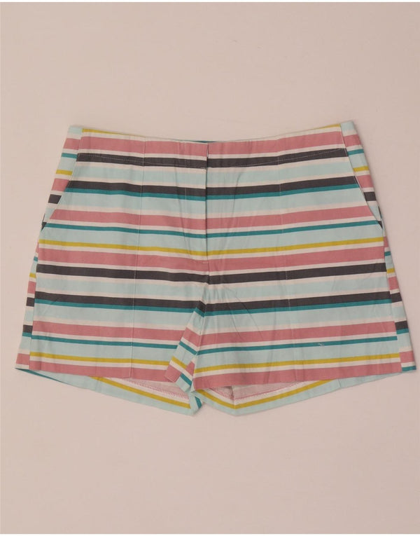 Pantaloncini chino da donna OASIS UK 12 Medium W32 Cotone a righe multicolore