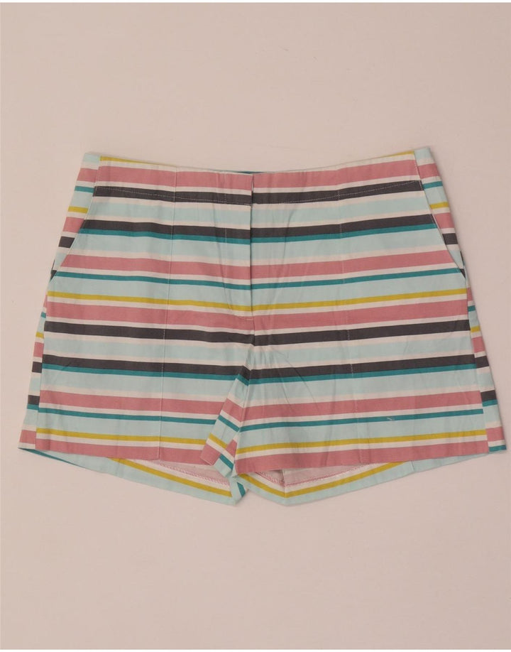 Pantaloncini chino da donna OASIS UK 12 Medium W32 Cotone a righe multicolore