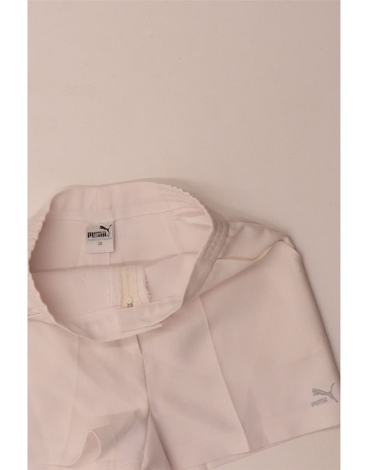 Puma Womens High Waist Chino Shorts EU 38 Medium W26  White Polyester