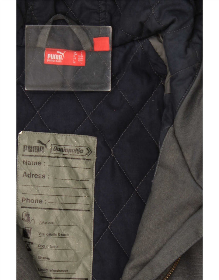 Giacca a vento con cappuccio da uomo Puma UK 40 grande cotone grigio