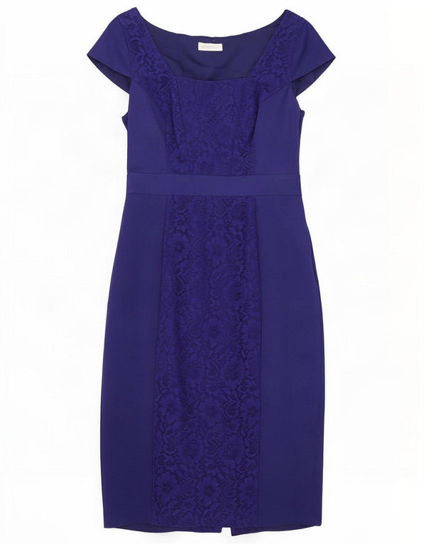 Abito tubino da donna Monsoon UK 10 Piccolo cotone floreale blu navy