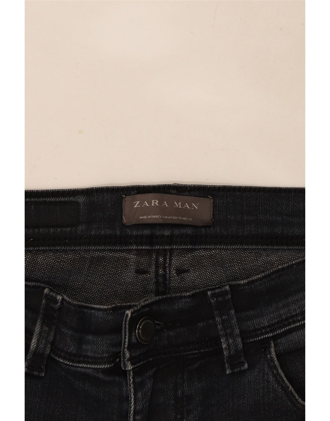 Jeans slim da uomo Zara EU 42 Large W32 L29 Blu