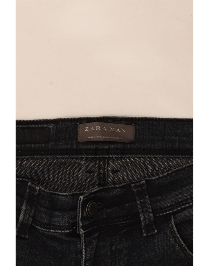 Jeans slim da uomo Zara EU 42 Large W32 L29 Blu