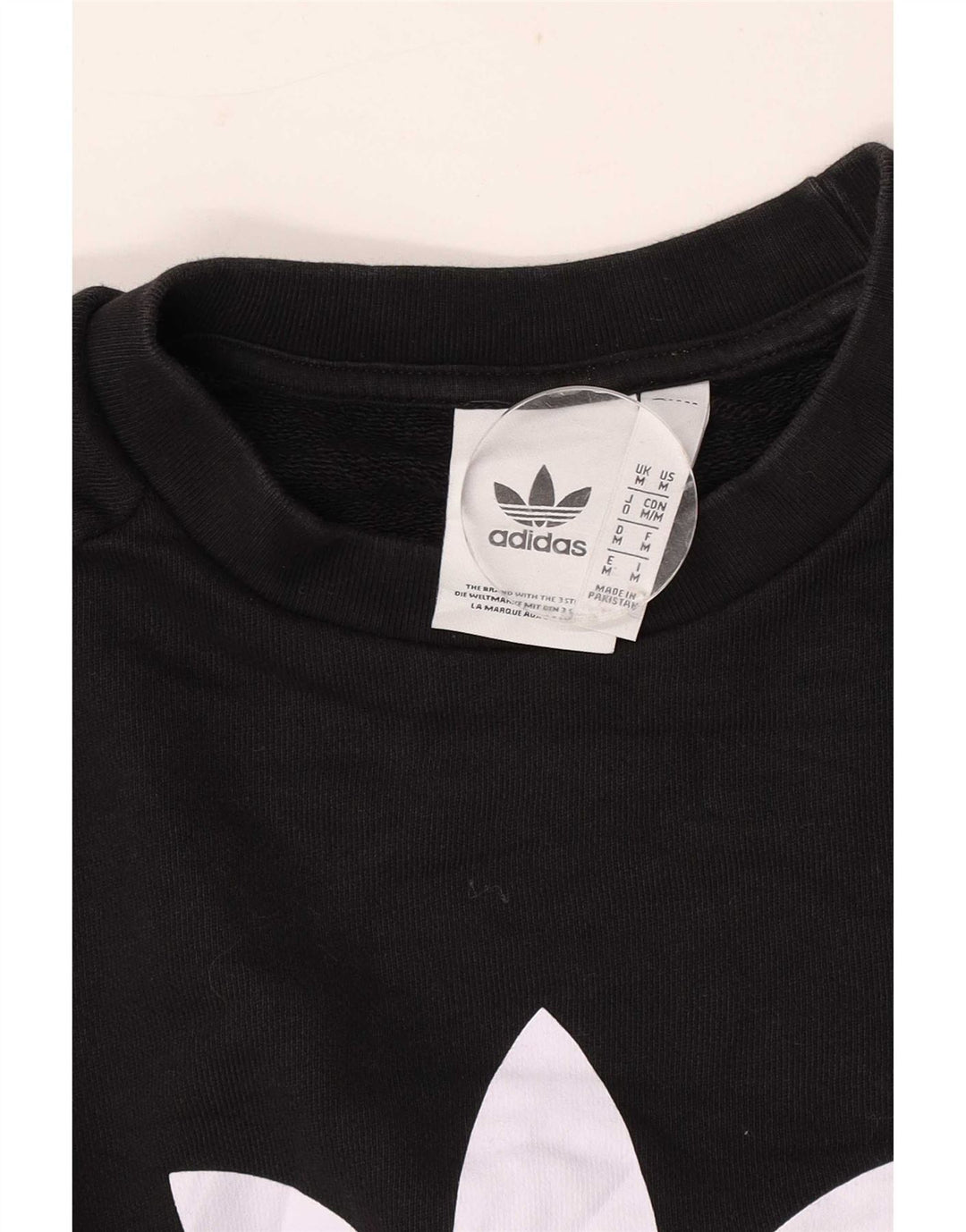 Felpa grafica da uomo Adidas Felpa media nera