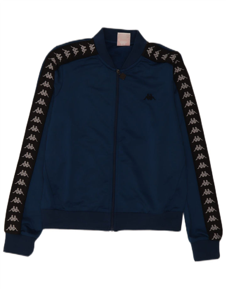 Giacca da ginnastica grafica da uomo Kappa grande color block blu navy
