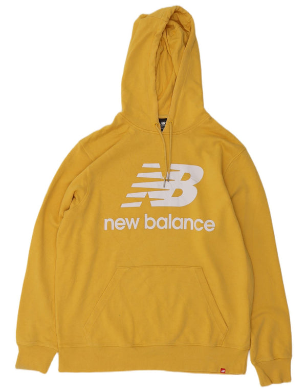 Maglione con cappuccio grafico da uomo NEW BALANCE 2XL cotone giallo