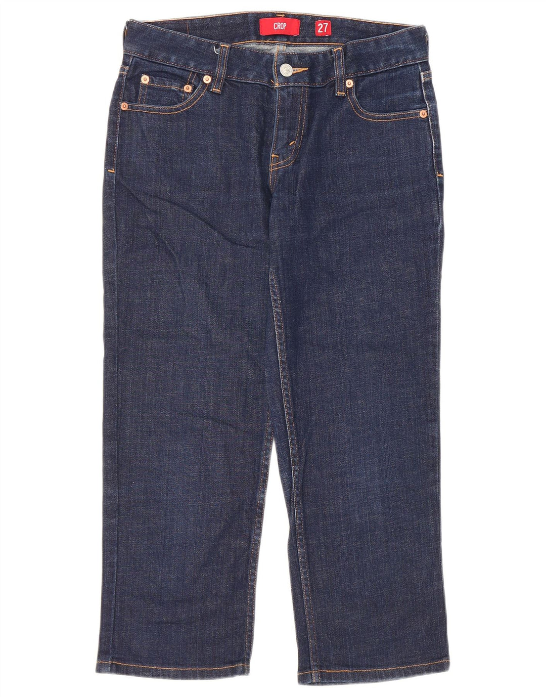 Jeans cropped Capri da donna Levi's W27 L22 cotone blu navy
