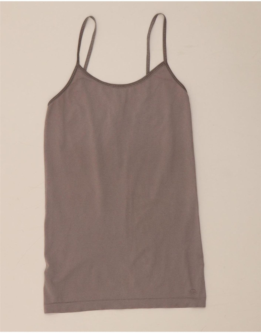 Top corto da donna Benetton UK 8 Small grigio in poliammide