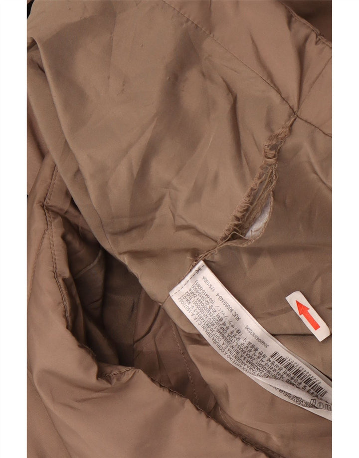 Cappotto imbottito oversize con cappuccio da donna Zara UK 18 XL poliestere marrone