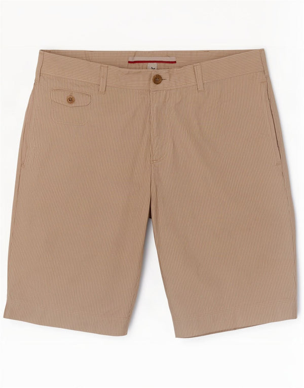Pantaloncini chino da uomo Cerruti W36 grande cotone gessato beige