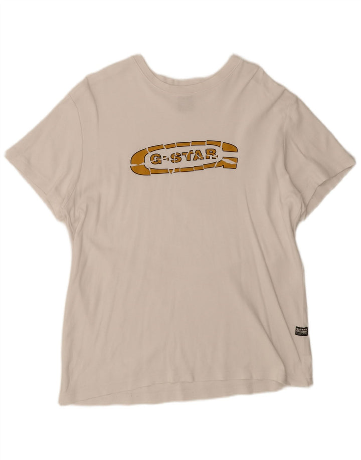 T-shirt grafica da uomo G-Star Top grande bianca