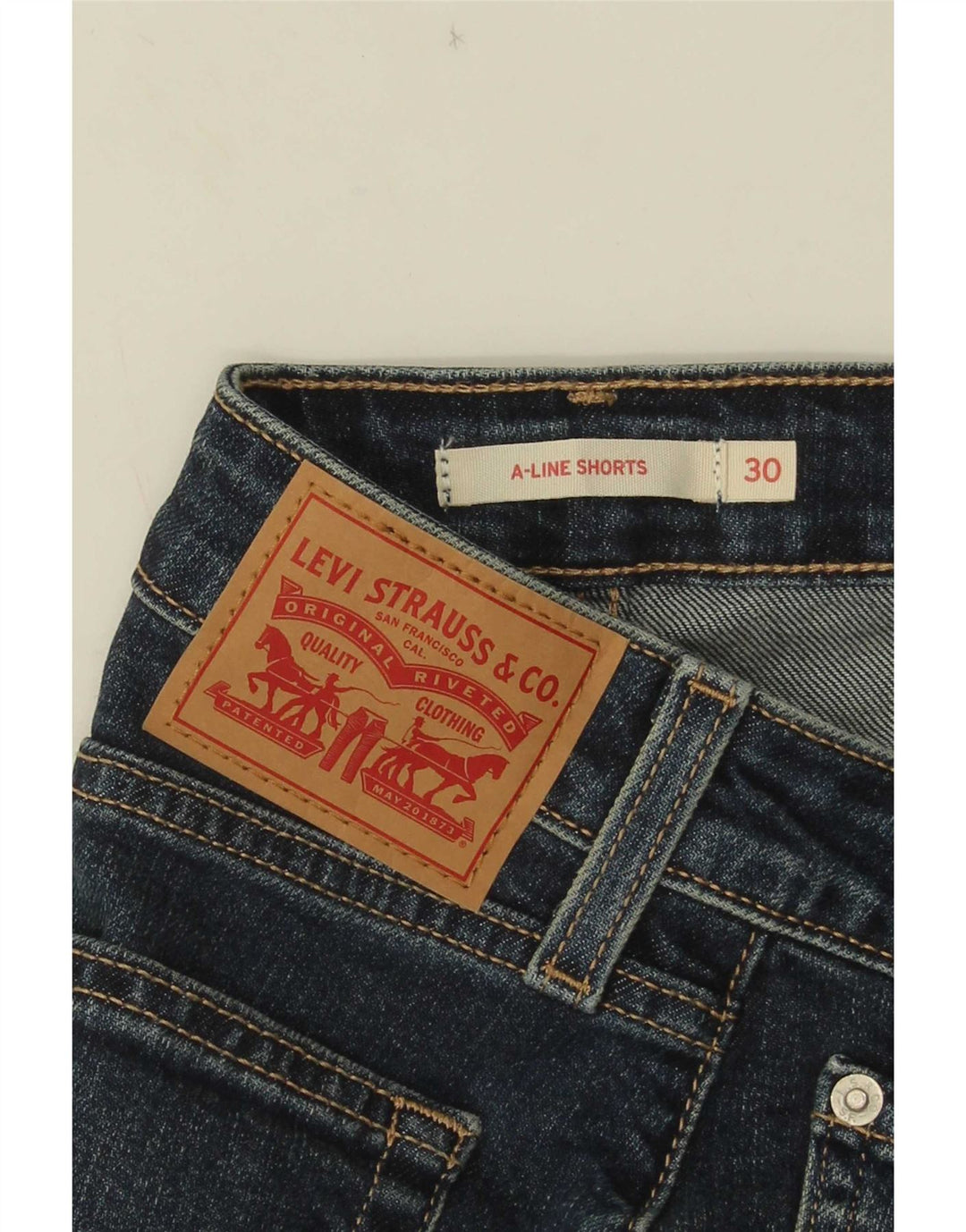 Pantaloncini di jeans da donna Levi's W30 cotone blu medio