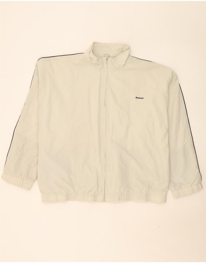 Giacca sportiva da uomo Reebok 2XL bianca in poliestere